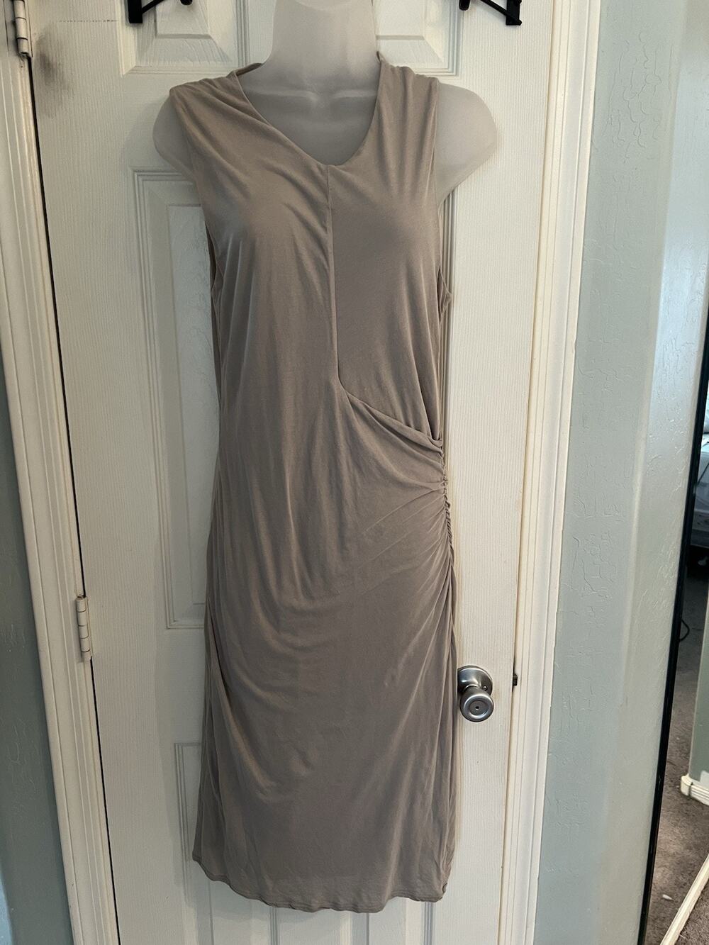 James Purse Draped Jersey Midi Dress 2